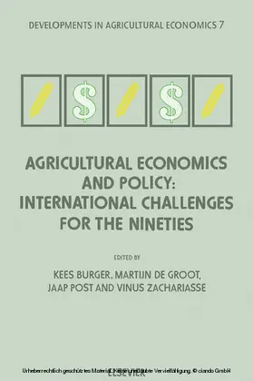 Burger / de Groot / Post |  Agricultural Economics and Policy: International Challenges for the Nineties | eBook | Sack Fachmedien