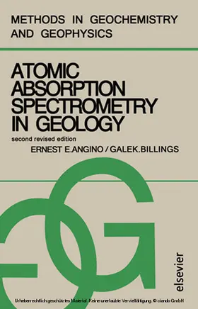 Angino |  Atomic Absorption Spectrometry In Geology | eBook | Sack Fachmedien