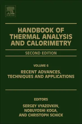 Vyazovkin |  Handbook of Thermal Analysis and Calorimetry | Buch |  Sack Fachmedien