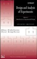 Hinkelmann / Kempthorne |  Design and Analysis of Experiments, Volume 1 | eBook | Sack Fachmedien