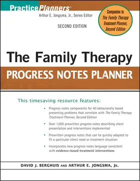 Jongsma / Berghuis | The Family Therapy Progress Notes Planner | Buch | 978-0-470-44884-7 | www.sack.de