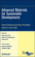 Lin / ACerS (American Ceramics Society, The) / Gyekenyesi |  Advanced Materials for Sustainable Developments, Volume 31, Issue 9 | Buch |  Sack Fachmedien
