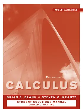 Blank / Krantz |  Student Solutions Manual to Accompany Calculus: Multivariable 2e | Buch |  Sack Fachmedien