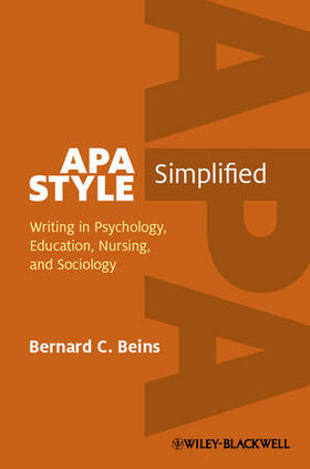 Beins |  Beins: APA Style Simplified PB | Buch |  Sack Fachmedien