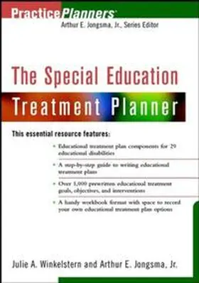 Winkelstern / Jongsma / Berghuis |  The Special Education Treatment Planner | eBook | Sack Fachmedien