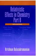 Balasubramanian |  Relativistic Effects in Chemistry, Applications | Buch |  Sack Fachmedien