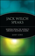 Lowe |  Jack Welch Speaks | Buch |  Sack Fachmedien