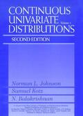 Johnson / Kotz / Balakrishnan |  Continuous Univariate Distributions, Volume 1 | Buch |  Sack Fachmedien