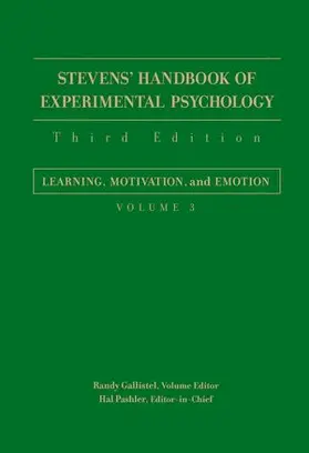 Gallistel / Pashler |  Stevens' Handbook of Experimental Psychology, Learning, Motivation, and Emotion | Buch |  Sack Fachmedien