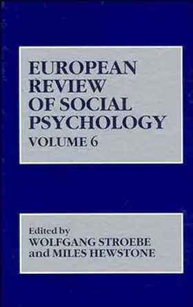 Stroebe / Hewstone |  European Review of Social Psychology V 6 | Buch |  Sack Fachmedien