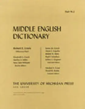  Middle English Dictionary | Buch |  Sack Fachmedien