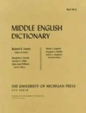  Middle English Dictionary | Buch |  Sack Fachmedien