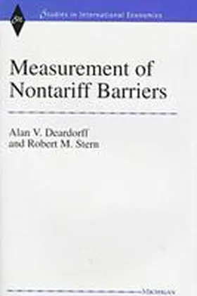 Deardorff |  Measurement of Nontariff Barriers | Buch |  Sack Fachmedien