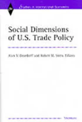  Social Dimensions of U.S. Trade Policies | Buch |  Sack Fachmedien