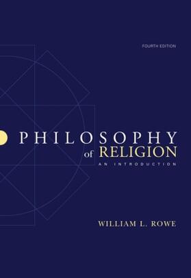 Rowe |  Philosophy of Religion | Buch |  Sack Fachmedien