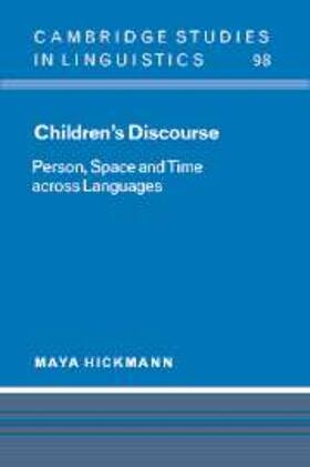 Hickmann |  Children's Discourse | eBook | Sack Fachmedien