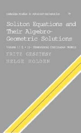 Gesztesy |  Soliton Equations and their Algebro-Geometric Solutions: Volume 1, (1+1)-Dimensional Continuous Models | eBook | Sack Fachmedien
