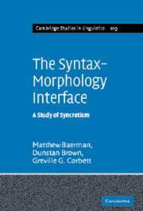 Baerman |  Syntax-Morphology Interface | eBook | Sack Fachmedien