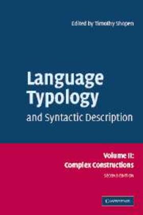 Shopen |  Language Typology and Syntactic Description: Volume 2, Complex Constructions | eBook | Sack Fachmedien