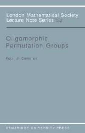 Cameron |  Oligomorphic Permutation Groups | eBook | Sack Fachmedien