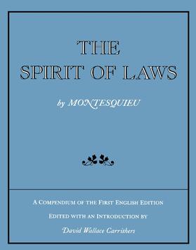 Montesquieu |  The Spirit of Laws: A Compendium of the First English Edition | Buch |  Sack Fachmedien