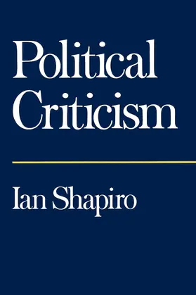 Shapiro | Political Criticism (Paper) | Buch | 978-0-520-08032-4 | sack.de