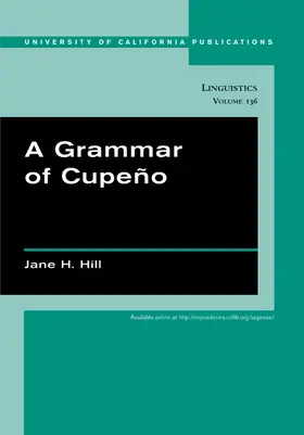 Hill |  A Grammar of Cupeno | Buch |  Sack Fachmedien