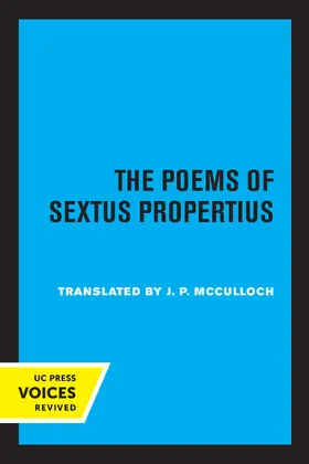 Propertius |  The Poems of Sextus Propertius | Buch |  Sack Fachmedien