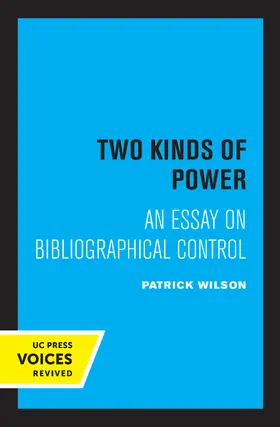 Wilson |  Two Kinds of Power | Buch |  Sack Fachmedien