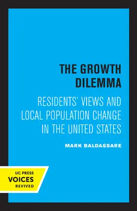Baldassare |  The Growth Dilemma | Buch |  Sack Fachmedien