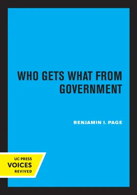 Page |  Who Gets What from Government | Buch |  Sack Fachmedien