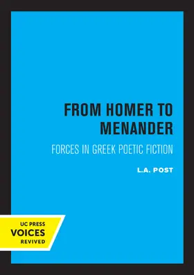 Post |  From Homer to Menander | Buch |  Sack Fachmedien