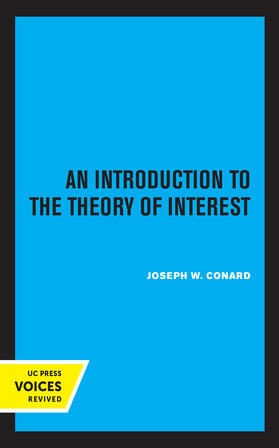 Conard | Conard, J: Introduction to the Theory of Interest | Buch | sack.de
