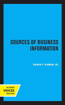 Coman | Coman, E: Sources of Business Information | Buch | sack.de