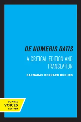 Barnabas Bernard Hughes | Jordanus de Nemore, de Numeris Datis | Buch | 978-0-520-32167-0 | www.sack.de