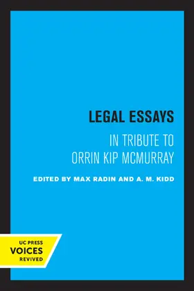 Radin / Kidd |  Legal Essays | Buch |  Sack Fachmedien