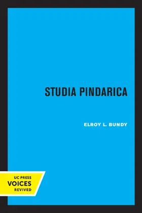 Bundy |  Studia Pindarica | Buch |  Sack Fachmedien