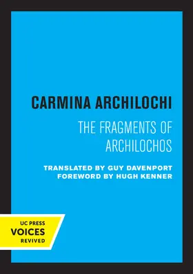 Archilochi |  Carmina Archilochi | Buch |  Sack Fachmedien