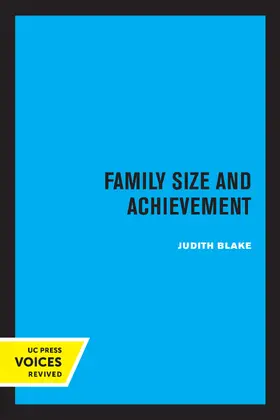 Blake |  Family Size and Achievement | Buch |  Sack Fachmedien