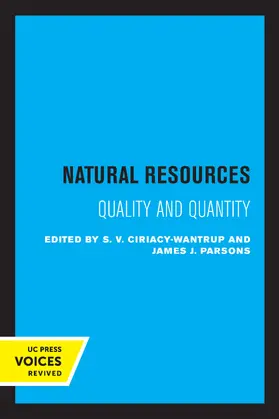 Ciriacy-Wantrup / Parsons |  Natural Resources | eBook | Sack Fachmedien