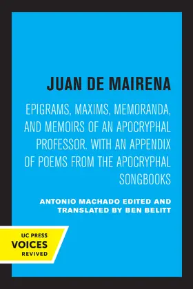 Machado / Belitt |  Juan de Mairena | Buch |  Sack Fachmedien