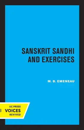 Emeneau |  Sanskrit Sandhi and Exercises, Revised Edition | Buch |  Sack Fachmedien