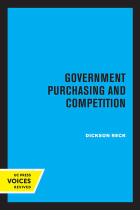 Reck | Government Purchasing and Competition | E-Book | sack.de
