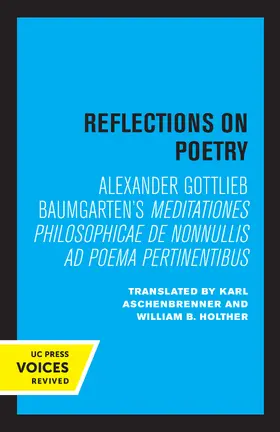 Baumgarten / Aschenbrenner / Holther |  Reflections on Poetry | eBook | Sack Fachmedien
