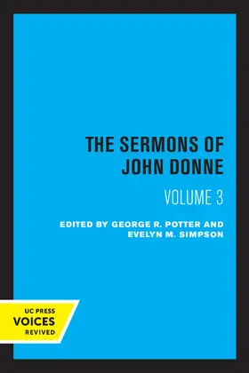 Donne / Potter / Simpson |  The Sermons of John Donne, Volume III | Buch |  Sack Fachmedien