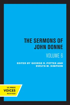 Donne / Simpson / Potter |  The Sermons of John Donne, Volume VI | Buch |  Sack Fachmedien