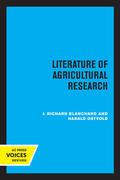 Blanchard / Ostvold |  Literature of Agricultural Research | eBook | Sack Fachmedien