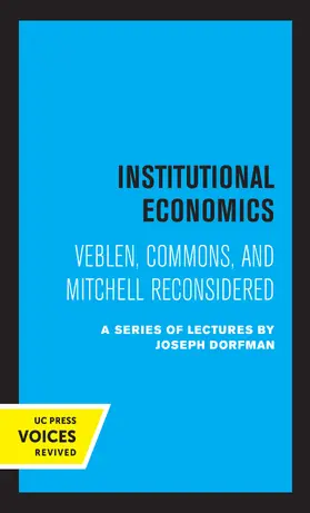 Ayres / Chamberlain / Dorfman |  Institutional Economics | Buch |  Sack Fachmedien