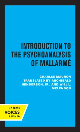 Mauron |  Introduction to the Psychoanalysis of Mallarme | Buch |  Sack Fachmedien