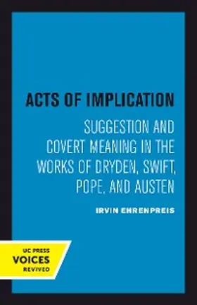 Ehrenpreis |  Acts of Implication | eBook | Sack Fachmedien